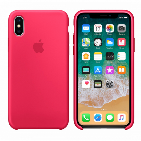 Силиконовый чехол Apple Silicone Case Rose Red для iPhone Xs Max