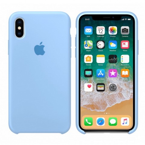 Силиконовый чехол Apple Silicone Case Sky Blue для iPhone X /10/Xs