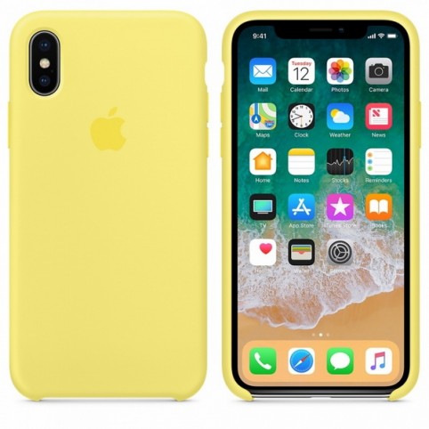 Силиконовый чехол Apple Silicone Case для iPhone XS Max Lemonade