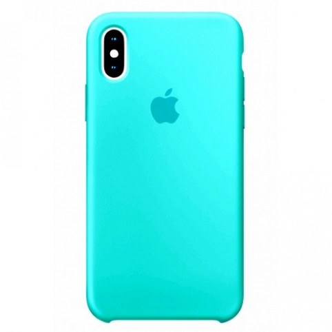 Силиконовый чехол Apple Silicone Case Sea Blue для iPhone X /10 / Xs/10s 