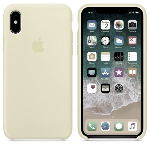 Силиконовый чехол Apple Silicone Case Antique White для iPhone XS Max