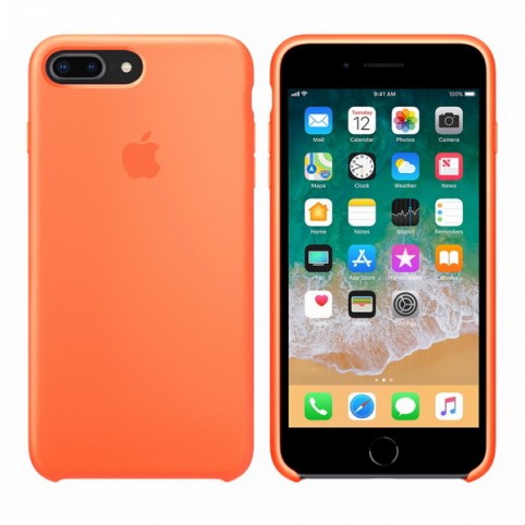 Силиконовый чехол Apple Silicone Case Orange для iPhone 7 Plus / 8 Plus 
